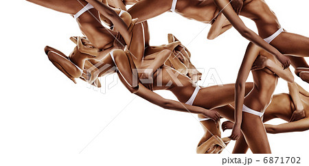 Concept ornament of afro women bodies Concept ornament of afro women bodies 6871702