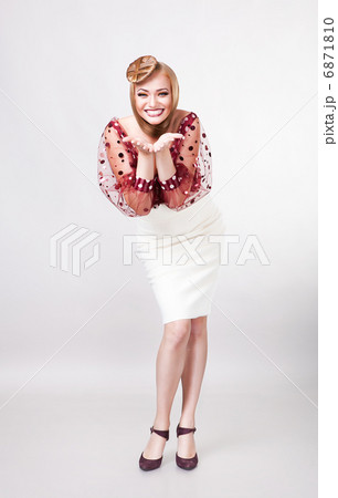 butterfly kiss from smiling woman butterfly kiss from smiling woman 6871810