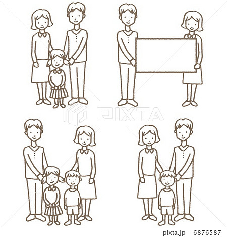 Portrait Of A Dad And Three Kids Outline Sketch Drawing Vector, Cartoon Family  Drawing, Cartoon Family Outline, Cartoon Family Sketch PNG and Vector with  Transparent Background for Free Download