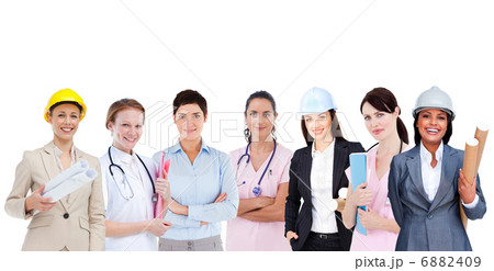 Happy female workers 6882409