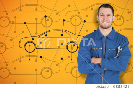 Auto mechanic under car Auto mechanic under car 6882425