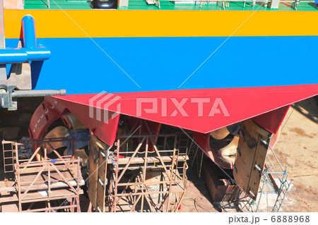 Ship repair in dry dock shipyard Ship repair in dry dock shipyard 6888968