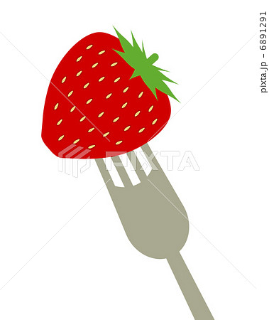 フォークに刺したイチゴ フォークに刺したイチゴ 6891291