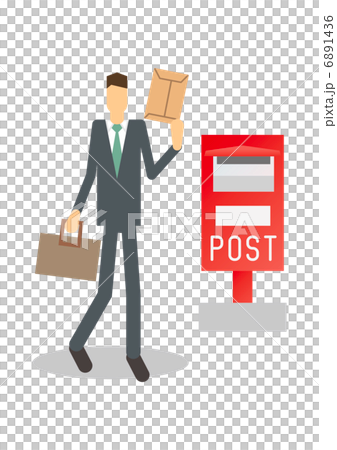 郵便物を出すビジネスマン 6891436