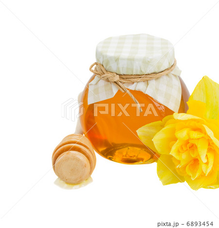 floral honey in glass pot floral honey in glass pot 6893454
