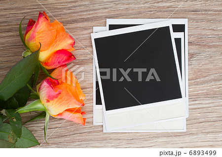 pile of instant photo with roses pile of instant photo with roses 6893499