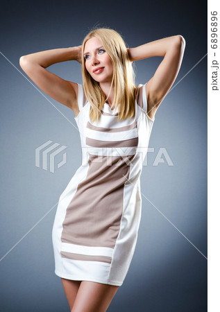 Attractive woman isolated on white 6896896