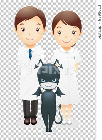 医師と病原菌イラスト 6898013