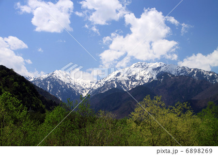 大町から望む北アルプス 6898269