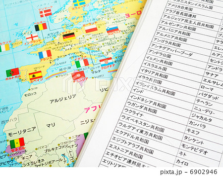 世界地図と国名一覧 6902946