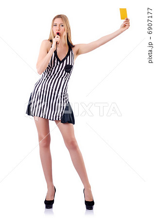 Woman judge isolated on the white Woman judge isolated on the white 6907177