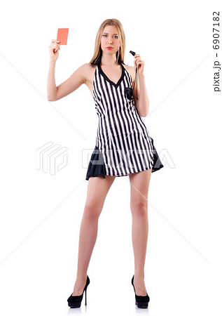 Woman judge isolated on the white 6907182