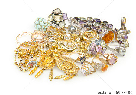 Lots of jewellery on white 6907580