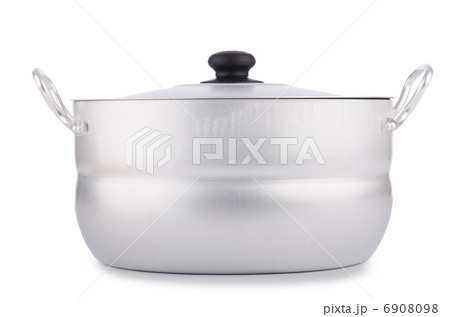 Aluminum pot isolated on the white Aluminum pot isolated on the white 6908098