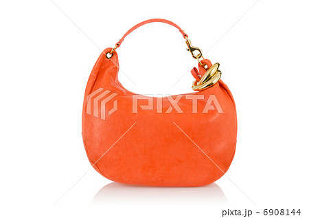 Nice elegant woman bag isolated on the white 6908144
