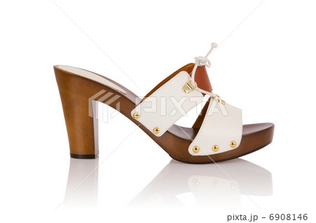 Nice woman shoes isolated on white 6908146