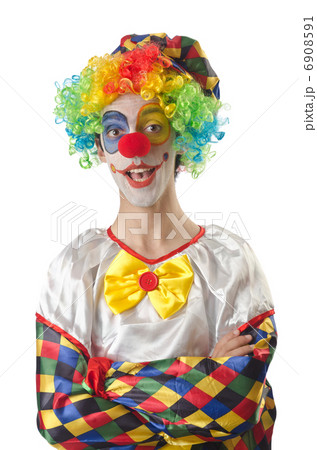 Funny clown on the white 6908591