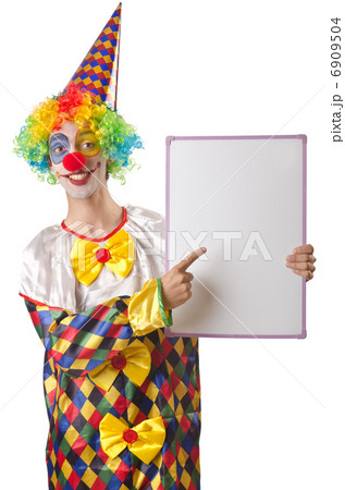 Funny clown on the white 6909504