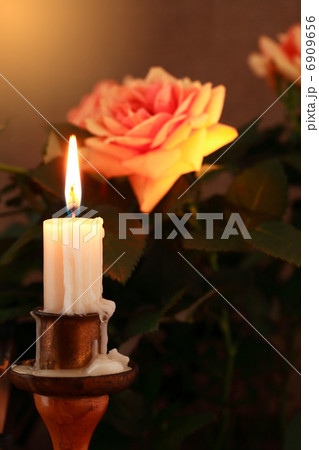 Candle And Rose Candle And Rose 6909656
