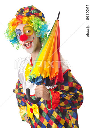 Funny clown on the white Funny clown on the white 6910265