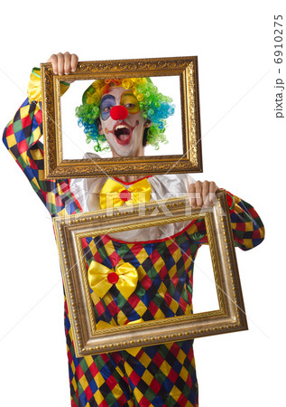Funny clown on the white Funny clown on the white 6910275