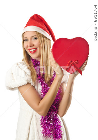 Happy woman after christmas shopping 6911704