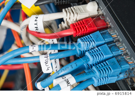 network hub and patch cables network hub and patch cables 6915814