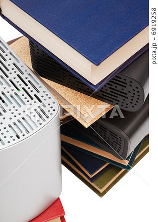 hard drives and books hard drives and books 6919258