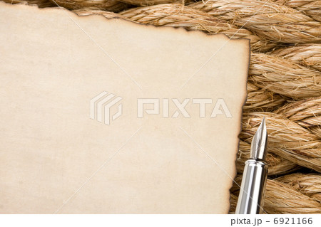 old paper background at ship ropes 6921166