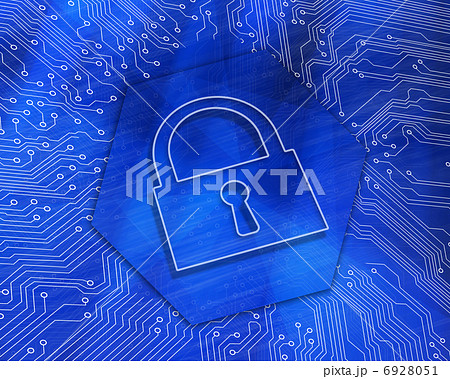 Lock graphic on blue background Lock graphic on blue background 6928051