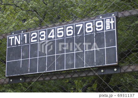 草野球のスコアボード 6931137