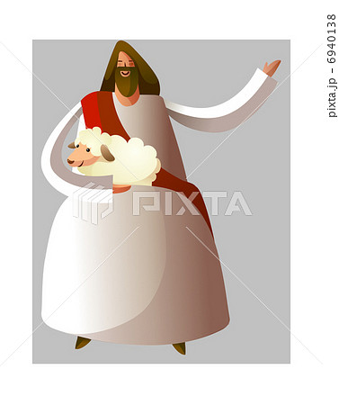 Close-up of Jesus Christ holding sheep Close-up of Jesus Christ holding sheep 6940138