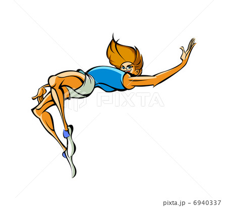 Side view of man jumping 6940337