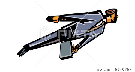 Side view of man flying Side view of man flying 6940767