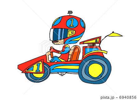 Side view of boy sitting in car 6940856
