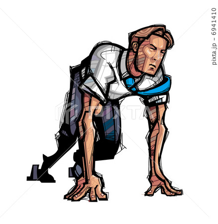 Close-up of man bending 6941410