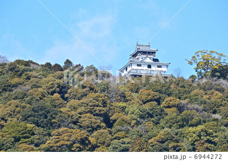 錦帯橋から見た「岩国城」（山口県岩国市横山） 6944272