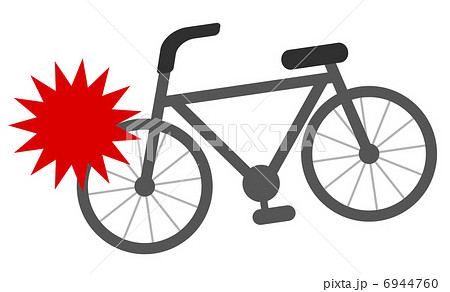 自転車事故のイラスト素材