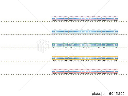 電車と線路のイラスト素材