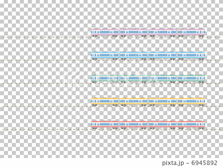 電車と線路のイラスト素材