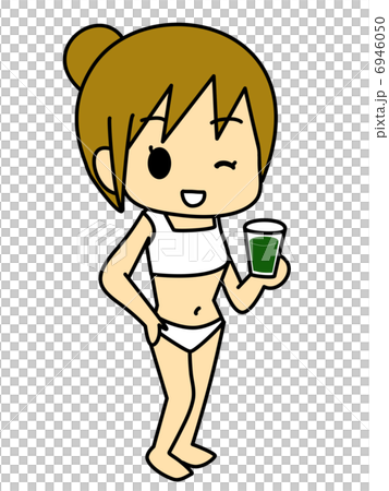 一個女人用蔬菜汁 一個女人用蔬菜汁 6946050