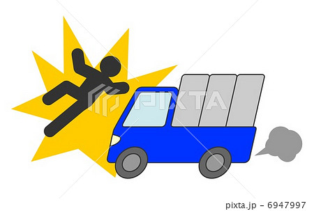 トラック　人身事故 6947997