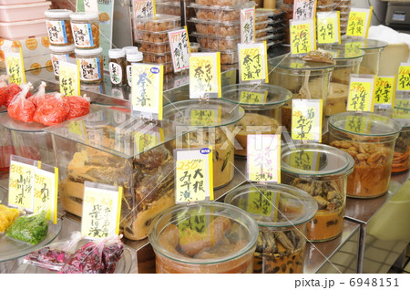 店頭の奈良漬け、漬物 6948151