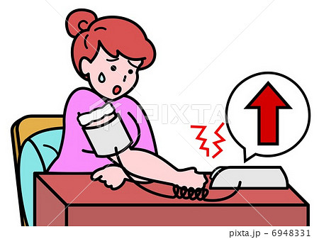 血圧が上った女性 血圧が上った女性 6948331