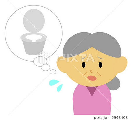 頻尿に悩むおばあさん 頻尿に悩むおばあさん 6948408