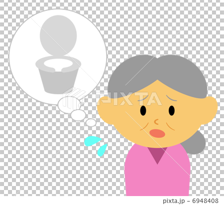 頻尿に悩むおばあさん 頻尿に悩むおばあさん 6948408