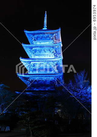 備中国分寺のライトアップ 6953974