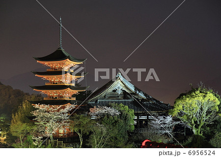 宮島 五重塔の夜景 宮島 五重塔の夜景 6956524