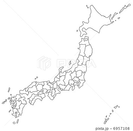 日本地図のイラスト素材