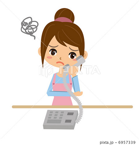 電話と主婦 6957339